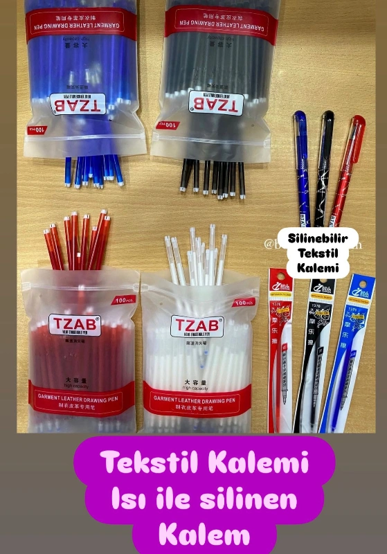 SİLİNEBİLİR TEKSTİL KALEMİ (20₺ ) VE YEDEKLERİ ( 12,50₺ )